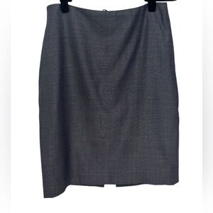 Giorgio Armani Main Line Gray Wool Silk Pencil Skirt, Size 6